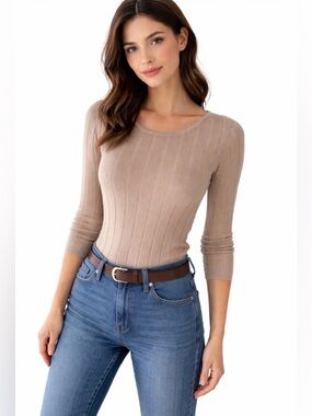 Magaschoni Shirt Tan Silk